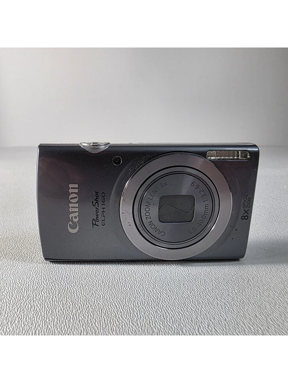 Canon PowerShot ELPH 160 Digital Camera Digicam Gray w/8x Zoom Tested Battery SD
